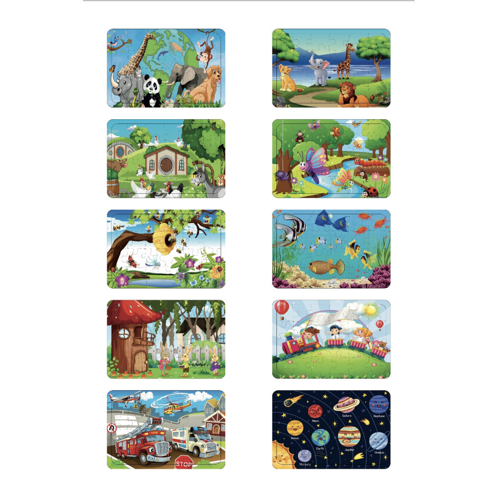 Kiri Ahşap Puzzle 24 Parçalı 10 Lu Set Puzzle & Aksesuarları Fiyatı