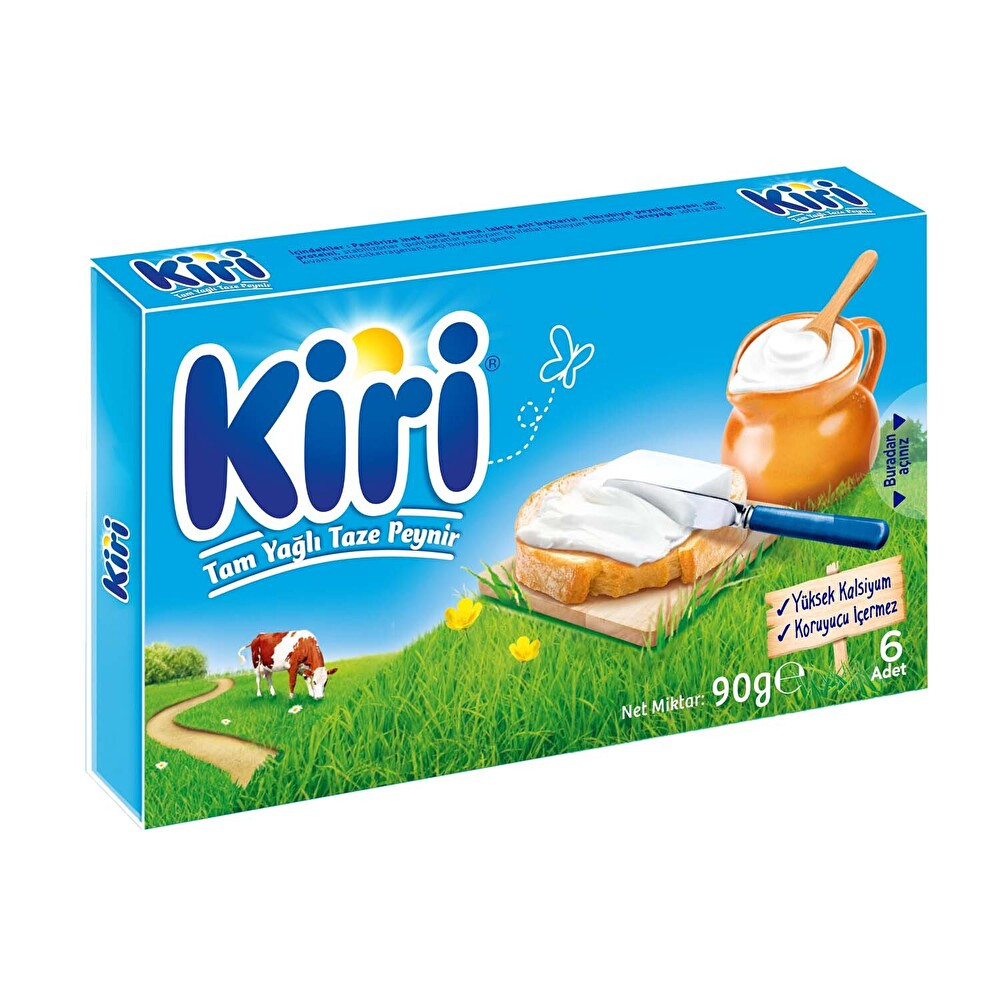 Kiri Tam Yağlı Taze Peynir 6 adet 90 g Peynir Fiyatı