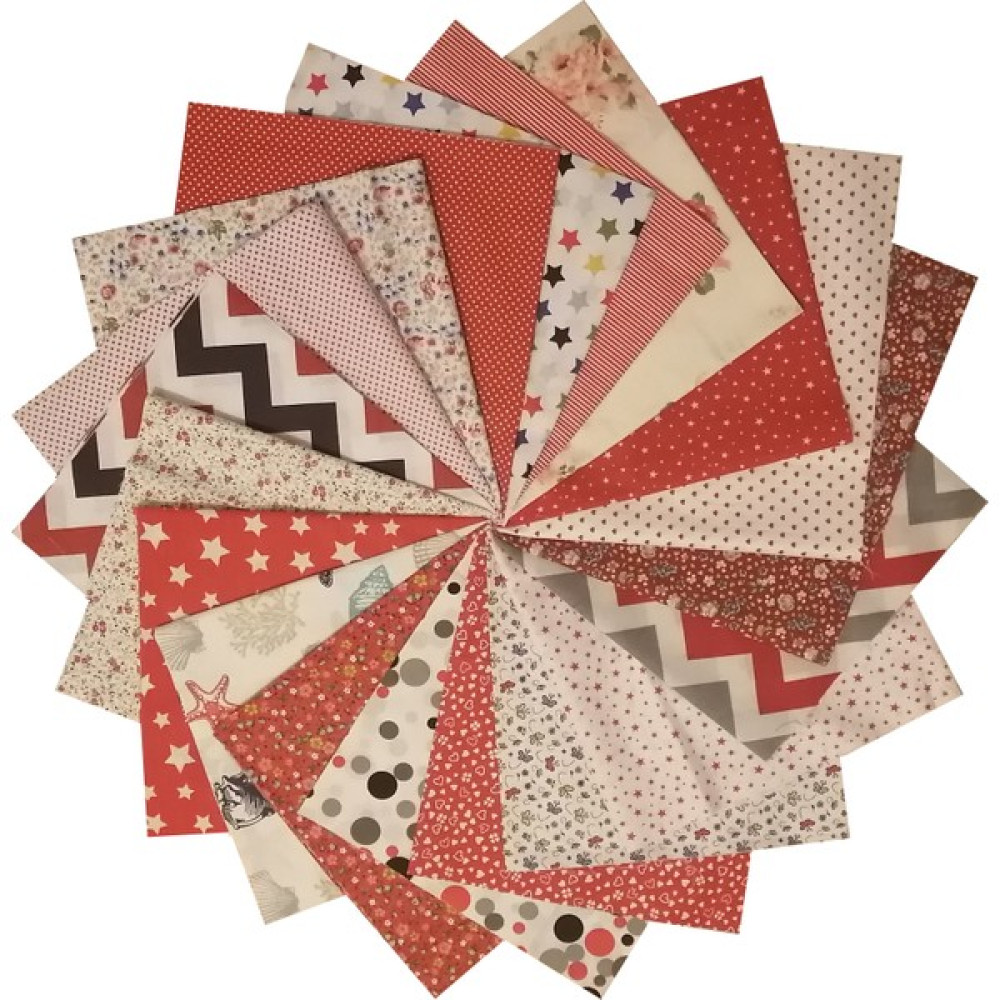 Kırkyama Patchwork Home 25 x 25 cm 20 Çeşit Pamuklu Parça Kumaş Patchwork Kırkyama Hobi Dikiş Elişi - Kırmızılar Serisi - Kırmızı Kumaşlar Fiyatı
