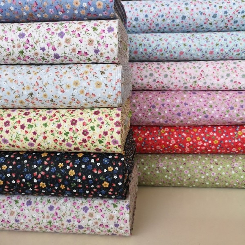 Kırkyama Patchwork Home Pamuklu Parça Kumaş Kırkyama Desen Renk Dikiş Elişi Çiçek Serisi 50 x 50 cm 10'lu - Çiçekli Kumaşlar Fiyatı