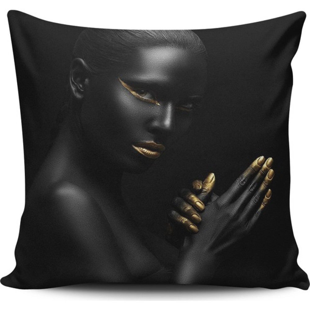 Kırlent Dünyası Afrikalı Kızlar Dijital Baskılı Kırlent Kılıfı - 43 x 43 cm - Renkli Kırlent / Mobilya Yastığı Fiyatı