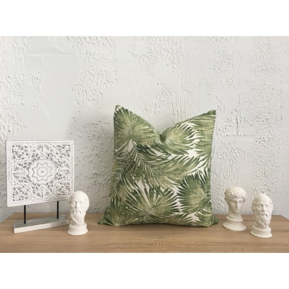 Kırlent Dünyası Yeşil Yaprak Desenli 1. Duck Keten Leke Tutmaz Kumaş Kırlent Kılıfı 40X40CM - 40 x 40 cm - Açık Yeşil Kırlent / Mobilya Yastığı Fiyatı