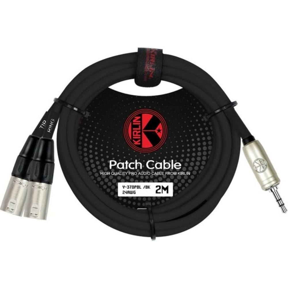 Kirlin Cable Y-370PBL 2mt Bk Kablo 3.5 mm - 2 x Xlr Erkek Jak Stüdyo ve Sahne Ekipmanları Fiyatı