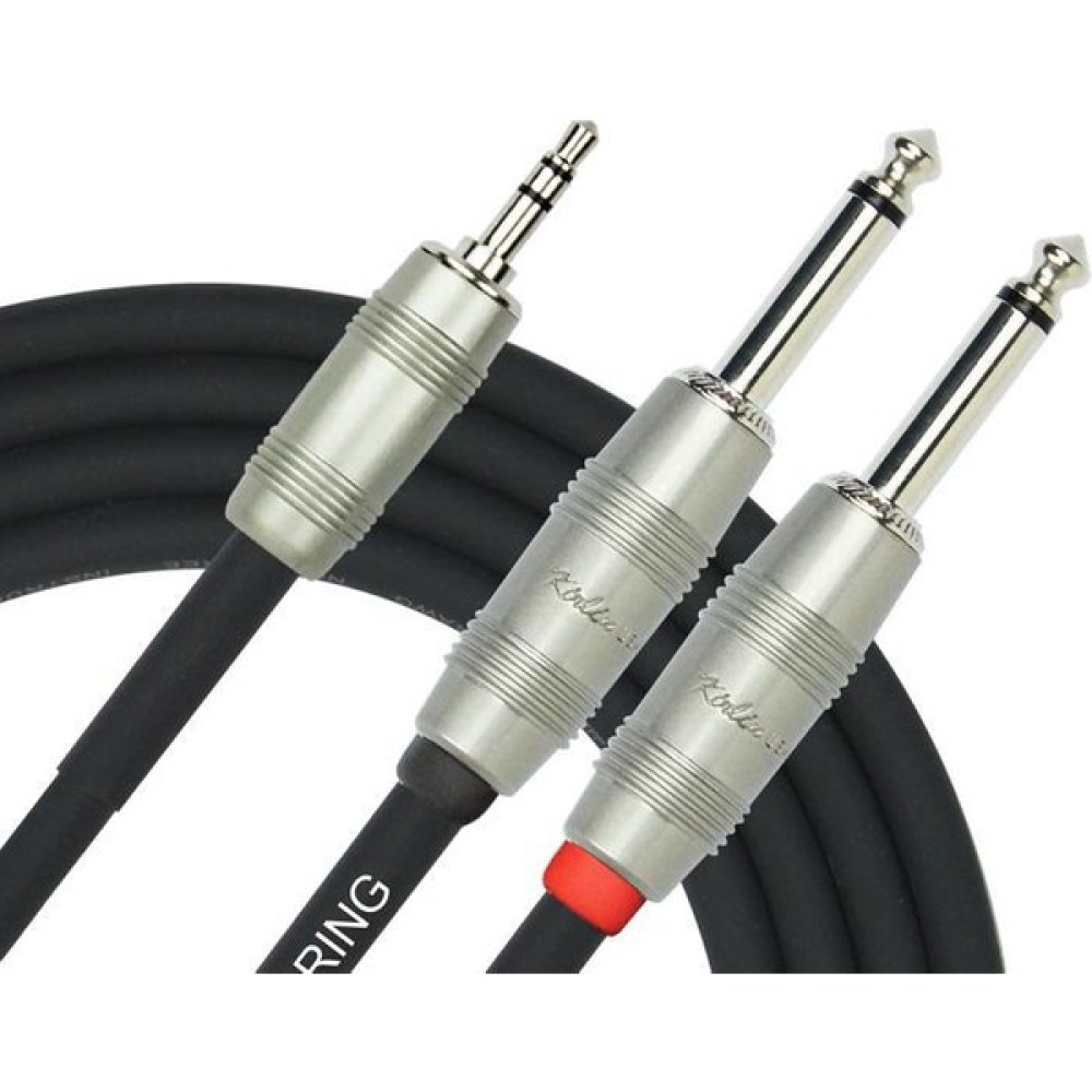 Kirlin LGY362L2MBK 3,5 mm TRS - 2 X 1/4 Mono Jak Kablo 2 mt Stüdyo ve Sahne Ekipmanları Fiyatı