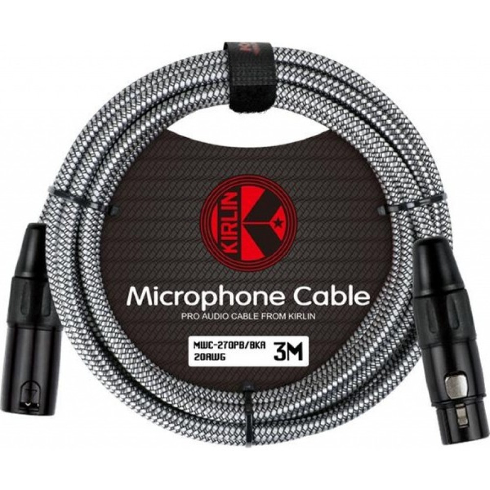 Kirlin MWC-270PB 3 Metre Örgülü Mikrofon Kablosu Stüdyo ve Sahne Ekipmanları Fiyatı