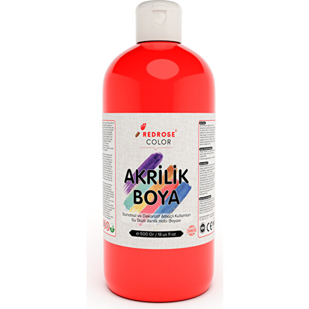 Kırmızı Akrilik Boya 500 gr Sanatsal, Dekoratif, Hobi Amaçlı, Canlı Renkler Akrilik Boya Fiyatı