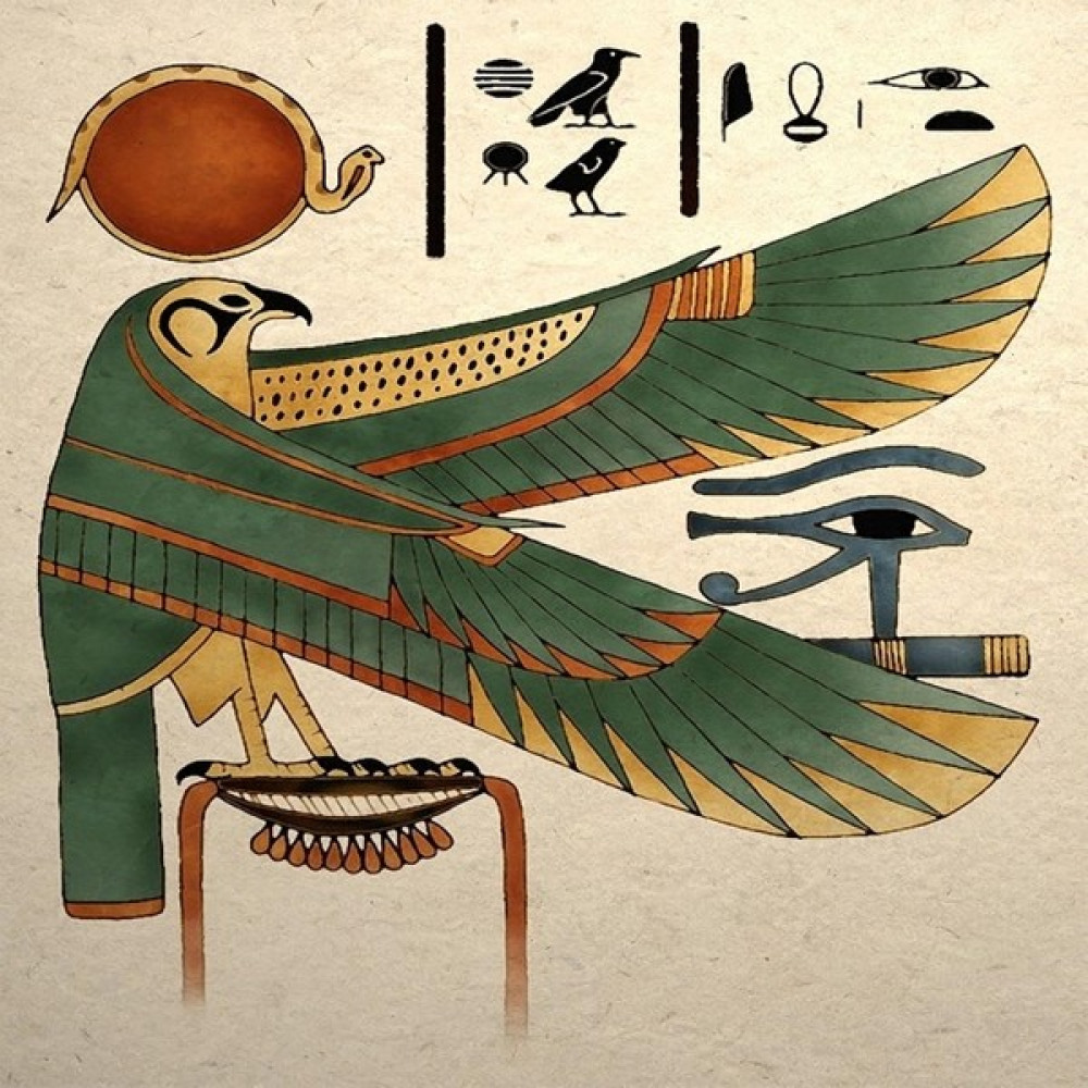 Kırmızı Ayı Mısır Tanrısı Horus Sayılarla Boyama Seti Kasnaklı 40 x 50 Sanatsal Malzemeler Fiyatı