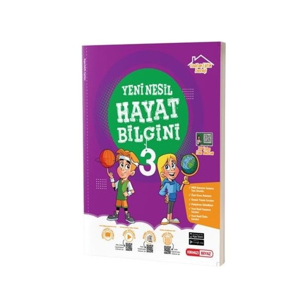 Kırmızı Beyaz 3. Sınıf Yeni Nesil Hayat Bilgini Yeni 2022 Kaynak Kitapları Fiyatı