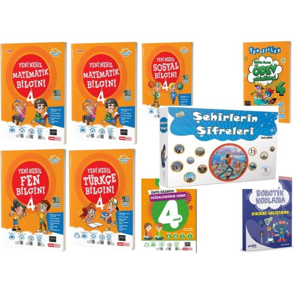 Kırmızı Beyaz Kırmızı Beyaz 4. Sınıf Yeni Nesil Bilgin Süper Plus Hediyeli Set 18 Kitap Kaynak Kitapları Fiyatı