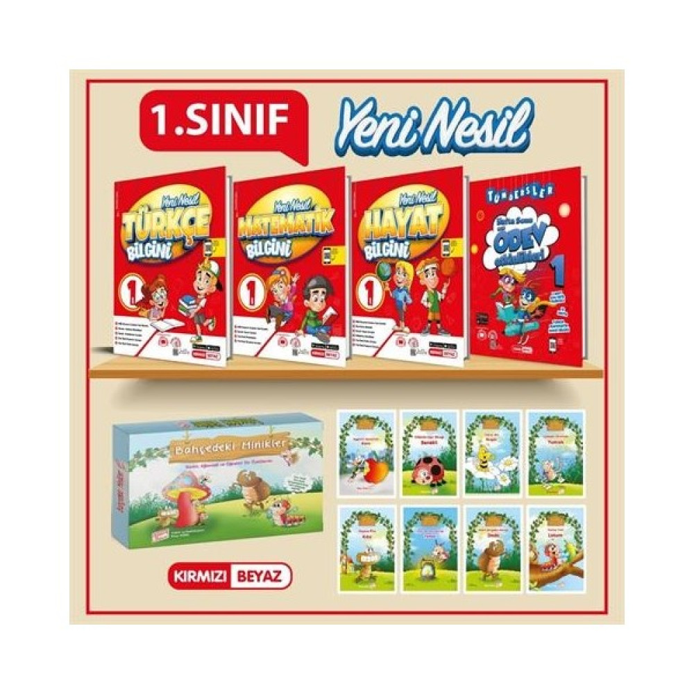 Kırmızı Beyaz Yayınlar 1. Sınıf 2. Dönem Yeni Nesil Eğitim Seti 4 Kitap + Hikaye Seti Tüm Dersler Fiyatı