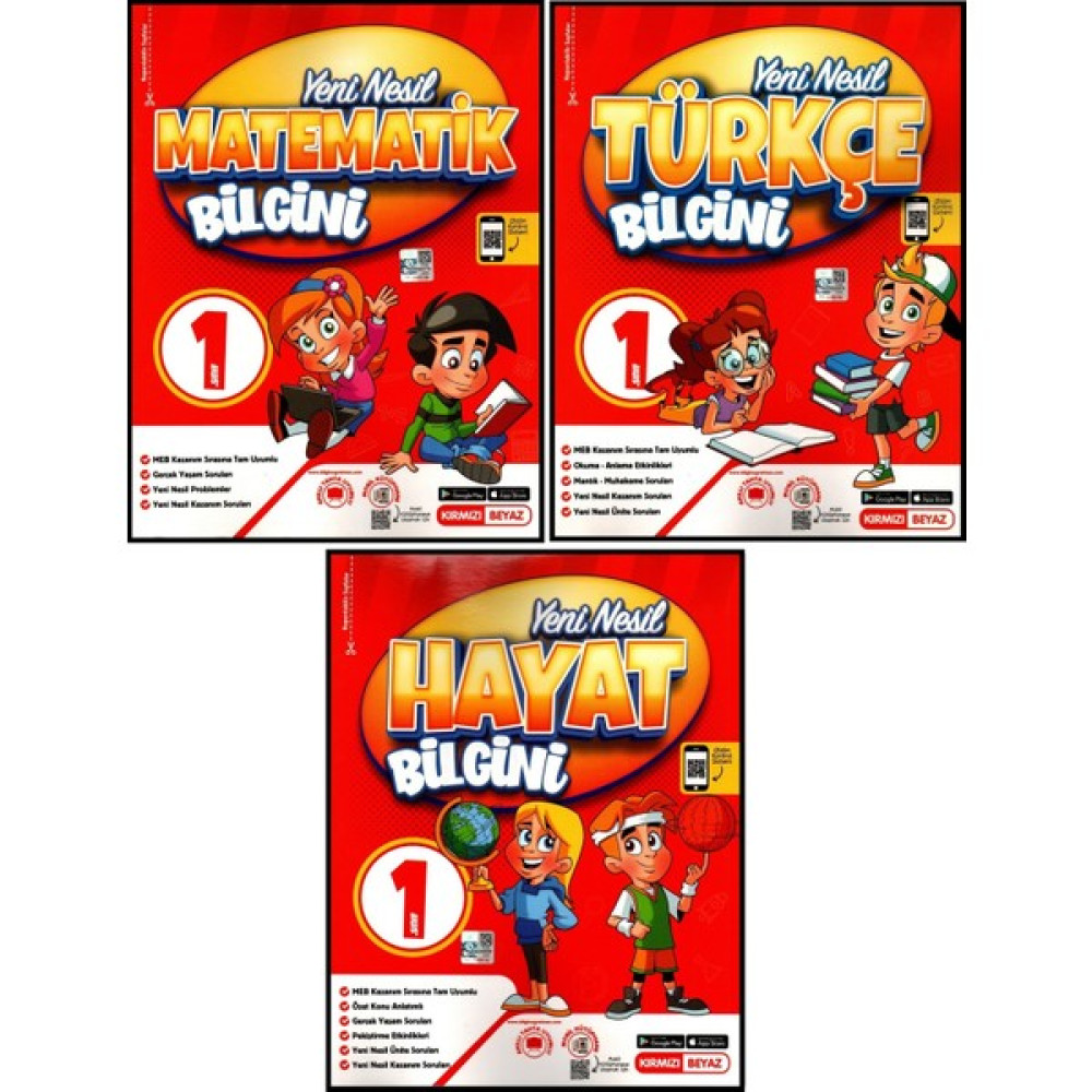 Kırmızı Beyaz Yayınlar 1. Sınıf Yeni Nesil Ilkokul Bilgini Serisi Seti 3 Kitap Tüm Dersler Fiyatı