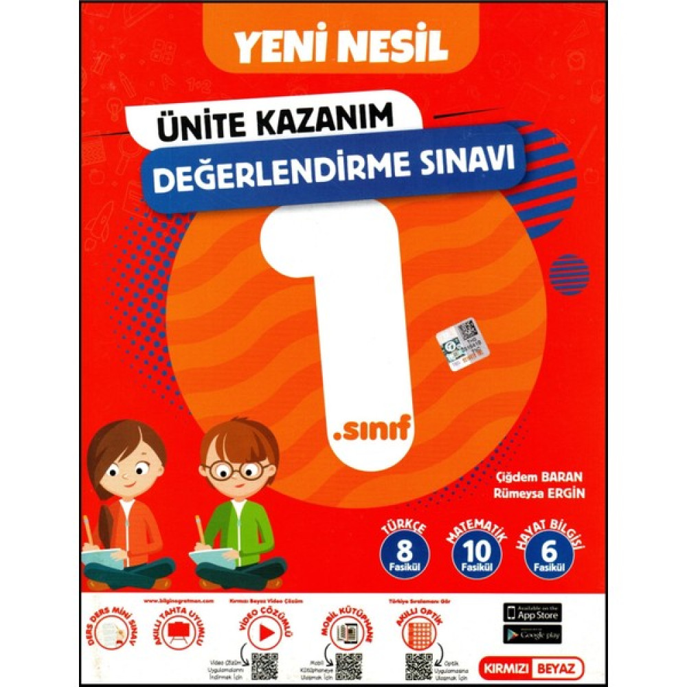 Kırmızı Beyaz Yayınlar 1. Sınıf Yeni Nesil Ünite Kazanım Değerlendirme Sınavı Tüm Dersler Fiyatı