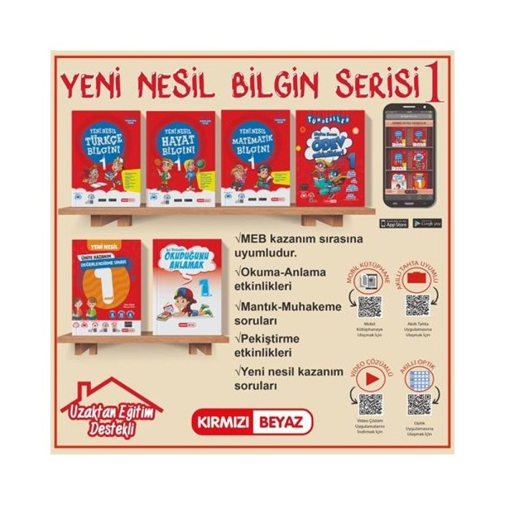 Kırmızı Beyaz Yayınlar Kırmızı Beyaz 1. Sınıf Yeni Nesil Ilkokul Bilgini Serisi Seti 6 Kitap Tüm Dersler Fiyatı