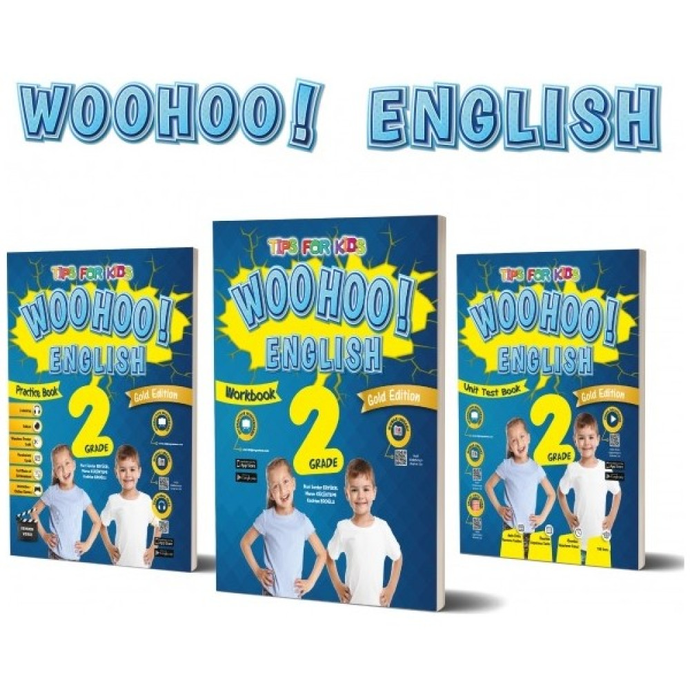 Kırmızı Beyaz Yayınlar Kırmızı Beyaz 2. Sınıf Woohoo English Gold Edition Practice+Work+Unit Test Book Yabancı Dil Kitapları Fiyatı