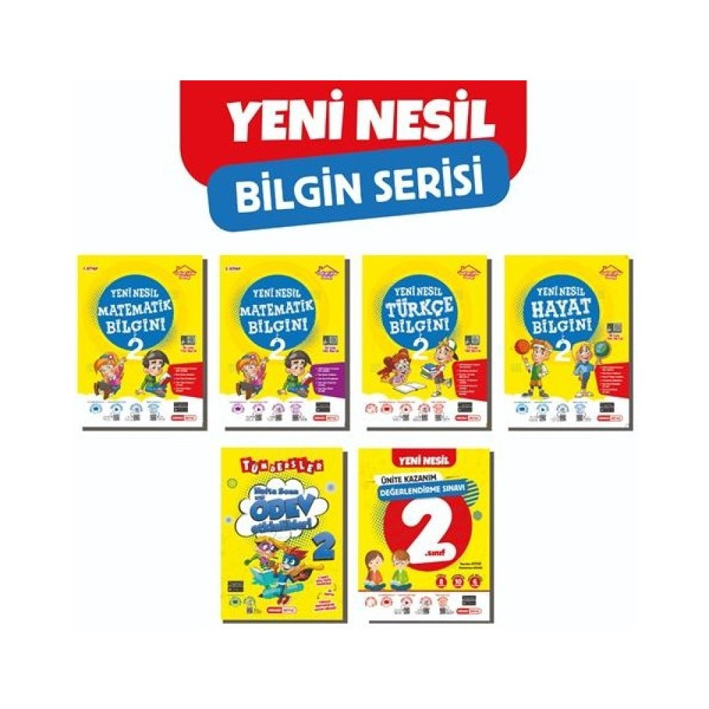 Kırmızı Beyaz Yayınlar Kırmızı Beyaz 2.sınıf Yeni Nesil Bilgin Süper Plus Set 6 Kitap Kaynak Kitapları Fiyatı