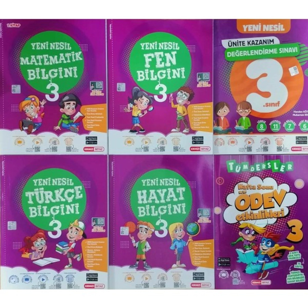 Kırmızı Beyaz Yayınlar Kırmızı Beyaz 3. Sınıf Yeni Nesil Bilgin Serisi Set (3. Sınıf Bilgin Set) Seti Kaynak Kitapları Fiyatı