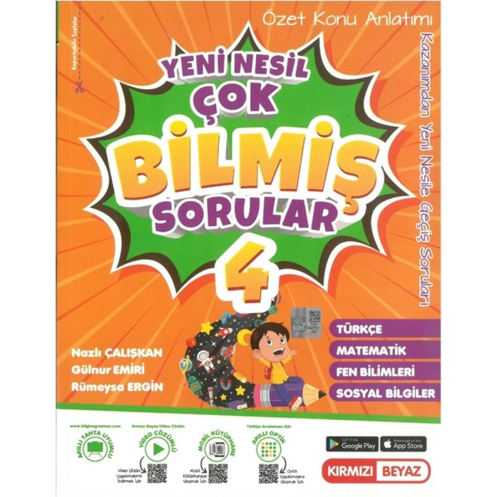 Kırmızı Beyaz Yayınlar Kırmızı Beyaz 4.sınıf Konu Özetli Tüm Dersler Çok Bilmiş Sorular Yeni Nesil Kaynak Kitapları Fiyatı