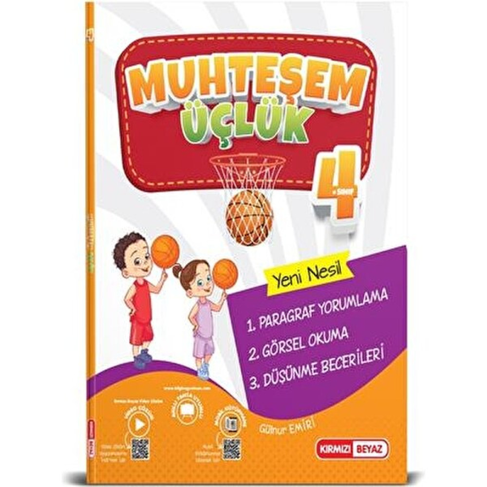 Kırmızı Beyaz Yayınları 4.Sınıf Paragraf-Görsel Okuma-Düşünme Becerileri Muhteşem Üçlük Türkçe Fiyatı