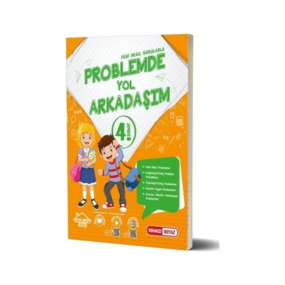 Kırmızı Beyaz Yayınları 4.Sınıf Yeni Nesil Problemde Yol Arkadaşım Yeni 2022 Kaynak Kitapları Fiyatı