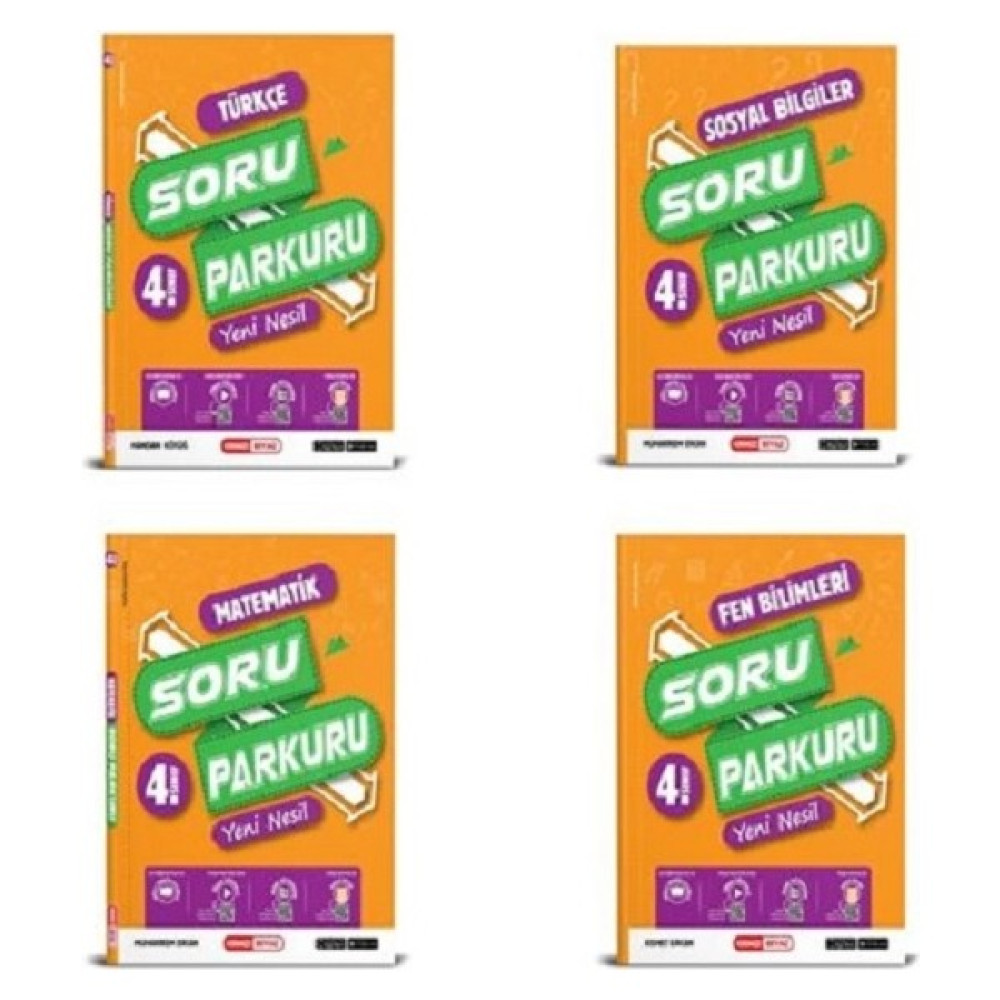 Kırmızı Beyaz Yayınları 4.Sınıf Yeni Nesil Soru Parkuru Seti 4 Kitap (Ciltli) Tüm Dersler Fiyatı