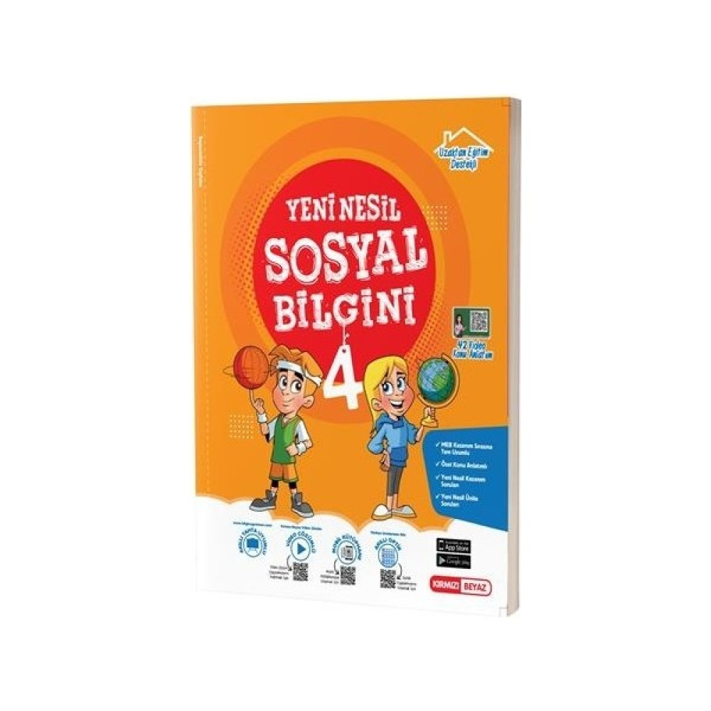 Kırmızı Beyaz Yayınları 4.Sınıf Yeni Nesil Sosyal Bilgini Yeni 2022 Kaynak Kitapları Fiyatı