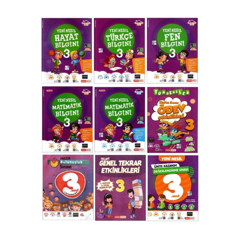 Kırmızı Beyaz Yayınları Kırmızı 3.sınıf -yeni Nesil Bilgin Serisi Set -7- Kitap Yardımcı Kitaplar Fiyatı