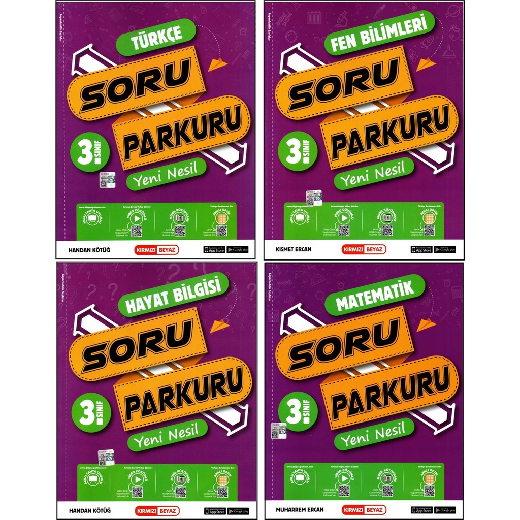Kırmızı Beyaz Yayınları Kırmızı Beyaz Yayınlar 3.Sınıf Yeni Nesil Soru Parkuru Seti 4 Kitap Türkçe Matematik Fen Bilimleri Diğer Fiyatı