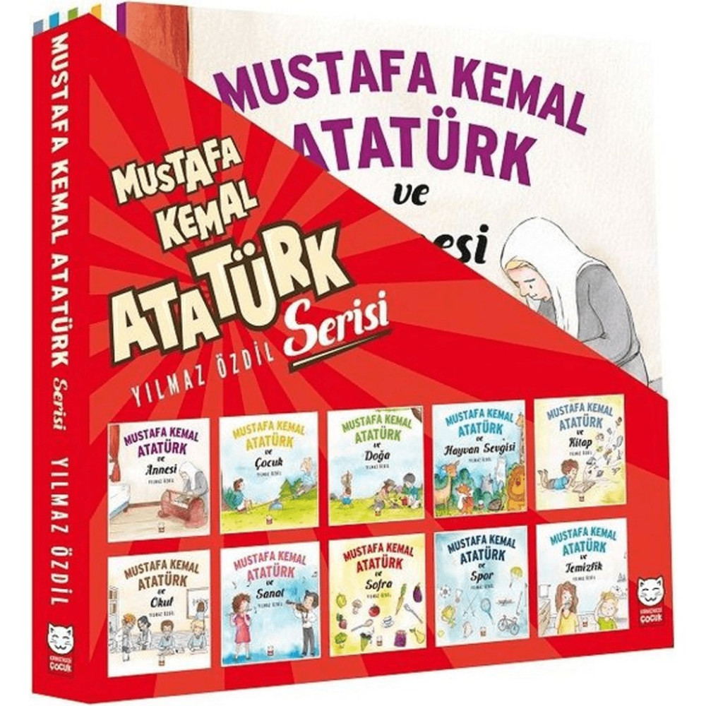 Kırmızı Kedi Çocuk Mustafa Kemal Atatürk Serisi (10 Kitap Takım) Yılmaz Özdil Ciltsiz Normal Boy Türkçe Yayın Aşk Roman ve Öyküleri Fiyatı