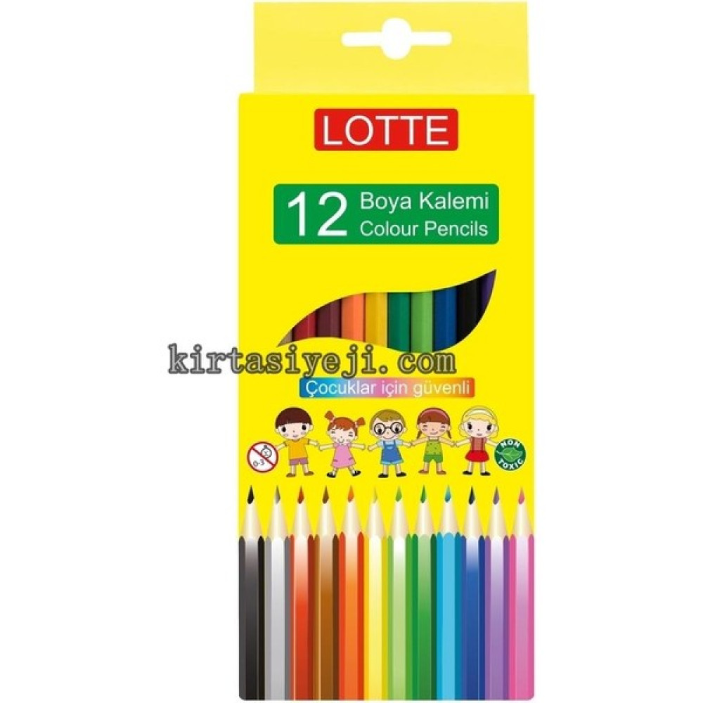Kırtasiyeji Kuru Boya Kalemi 12 Renk Lotte Mekanik Kurşun (Versatil) Kalem Fiyatı
