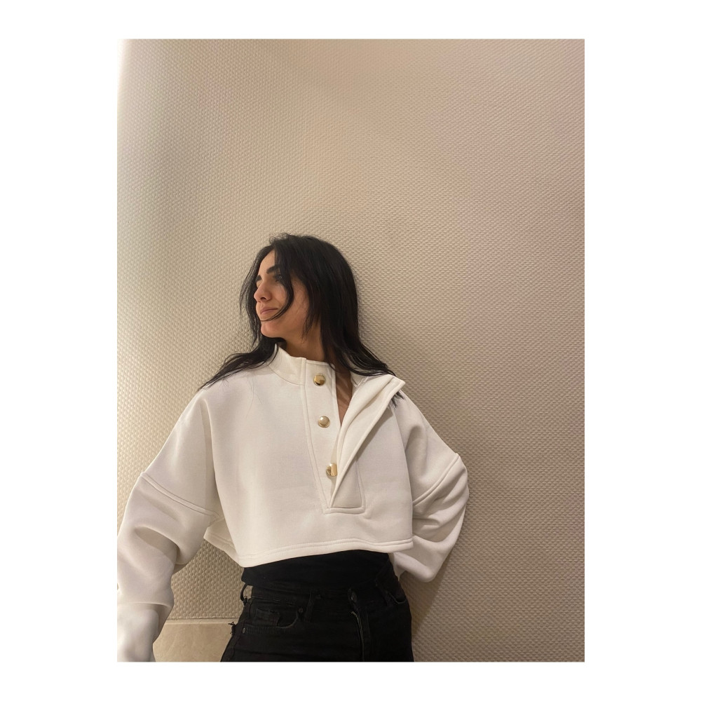 KİRVEM FASHİON Crop Sweatshirt XL Beden Bayan Sweatshirt Fiyatı