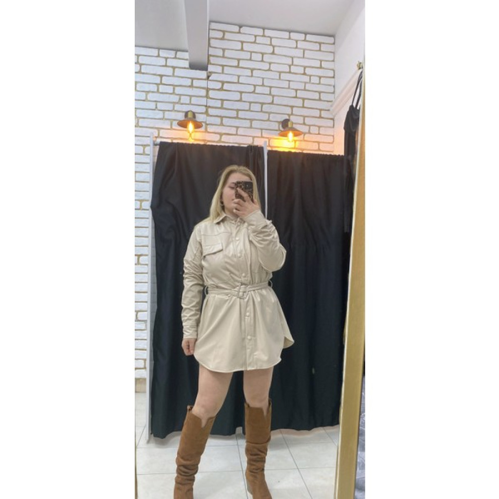 Kısa Deri Şordonlu Trençkot Kadın Trençkot Fiyatı