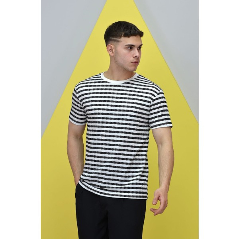 Kısa Kol Jakar Düz Basic Yan Çizgili T-Shirt T-Shirt & Sweatshirt (Outdoor) Fiyatı