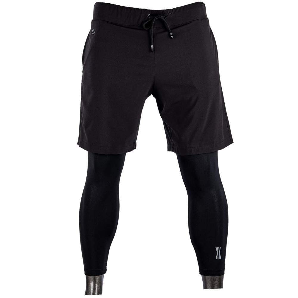 Kishi Fit Persei Erkek Uzun Taytlı Siyah Spor Şort L Beden Şort & Kapri (Outdoor) Fiyatı