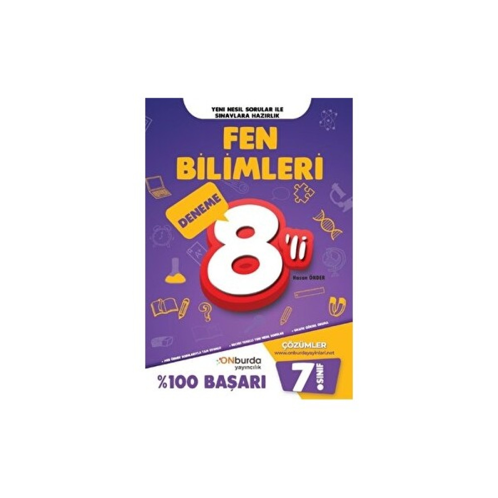 Kişisel Yayınlar 7. Sınıf Fen Bilimleri Yeni Nesil Branş Denemeleri Onburda Yayınları Tüm Dersler Fiyatı