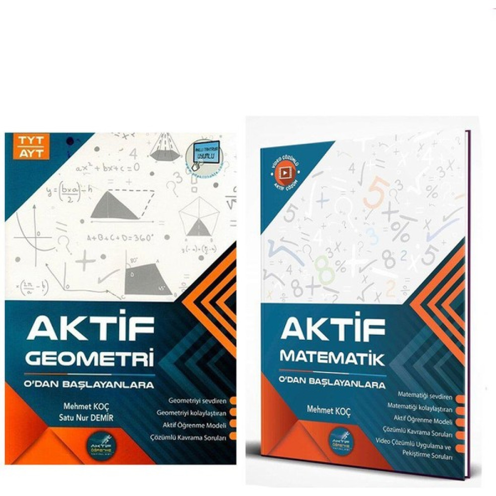 Kişisel Yayınlar Aktif Öğrenme TYT Matematik ve Geometri 0 Dan Başlayanlara Seti 2 Kitap Temel Yeterlilik Testi (TYT) Fiyatı