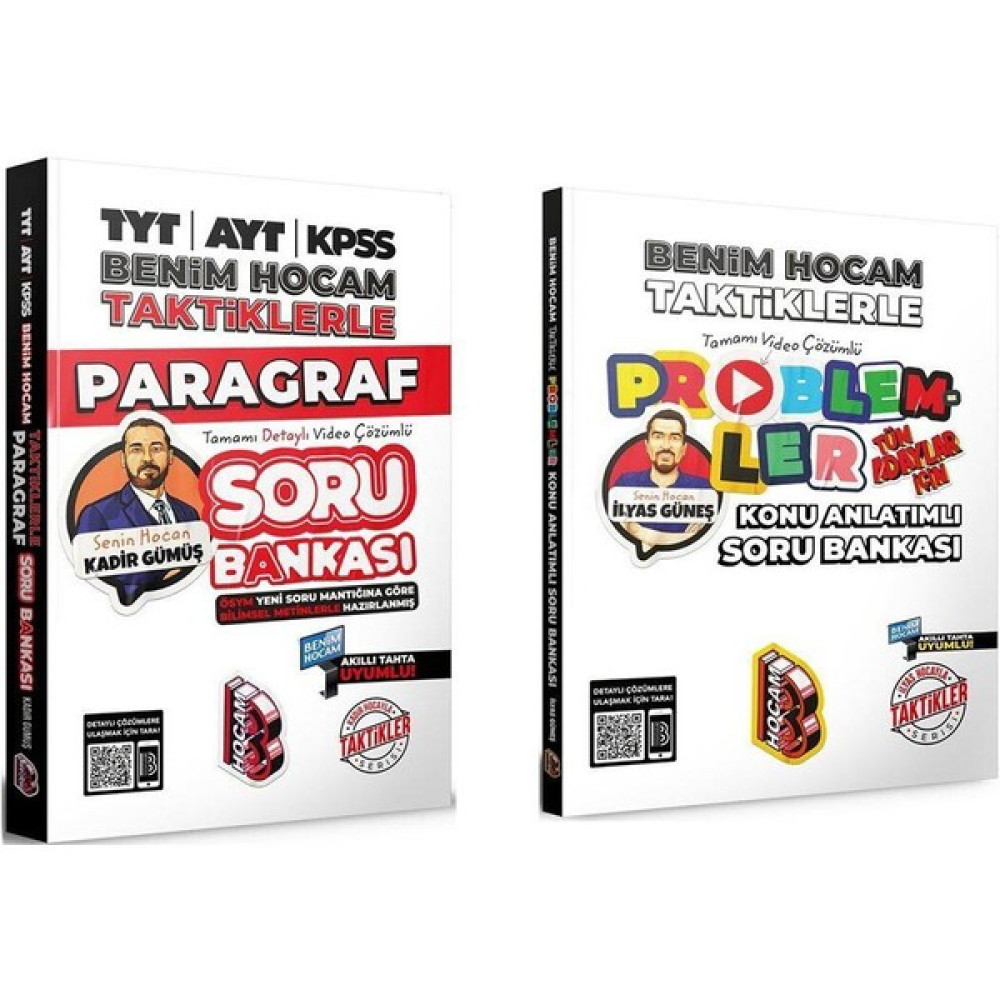Kişisel Yayınlar Benim Hocam Taktiklerle Paragraf ve Problemler Soru Bankası Seti 2 Kitap Temel Yeterlilik Testi (TYT) Fiyatı