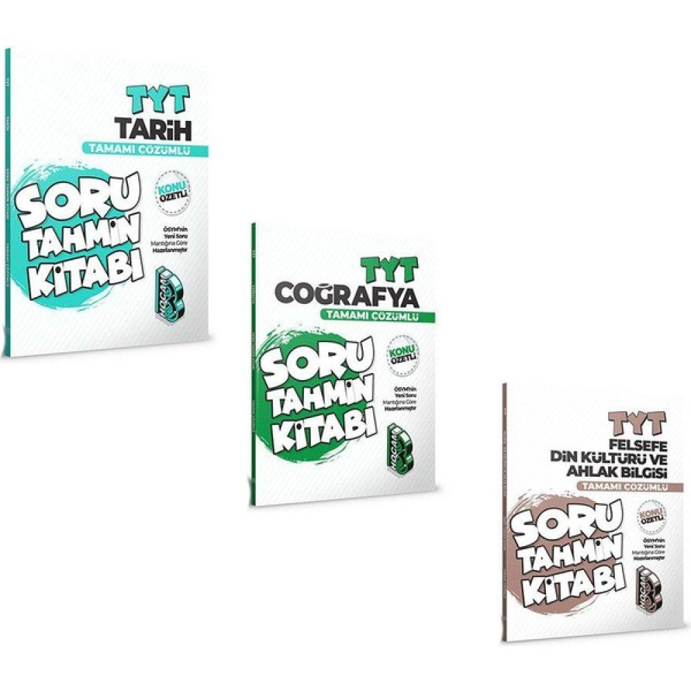 Kişisel Yayınlar Benim Hocam TYT Tarih Coğrafya ve Felsefe Din Kültürü Konu Özetli Soru Tahmin Seti 3 Kitap Temel Yeterlilik Testi (TYT) Fiyatı