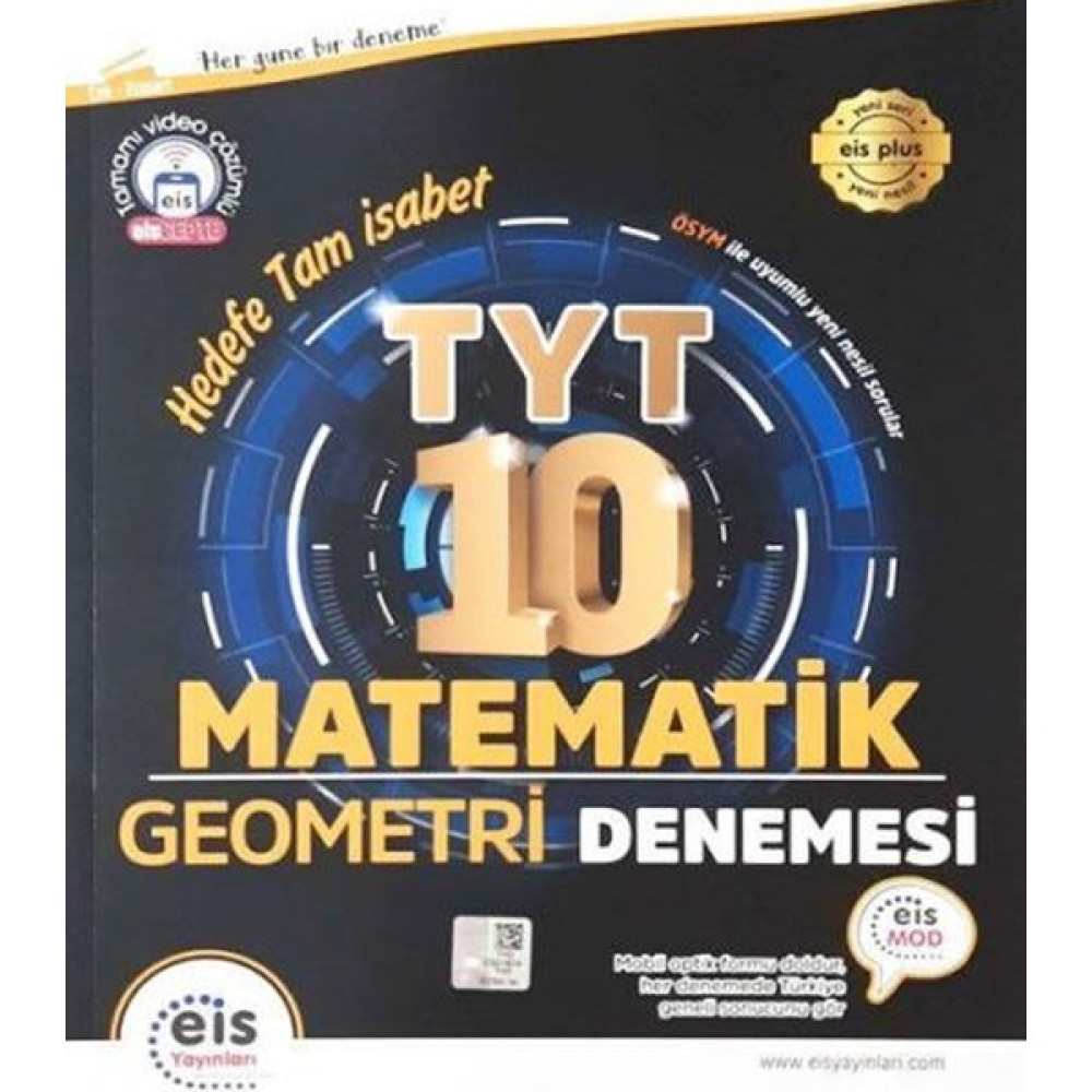 Kişisel Yayınlar Eis Yayınları Yks TYT 10'lu Matematik Geometri Branş Denemeleri Kaynak Kitapları Fiyatı