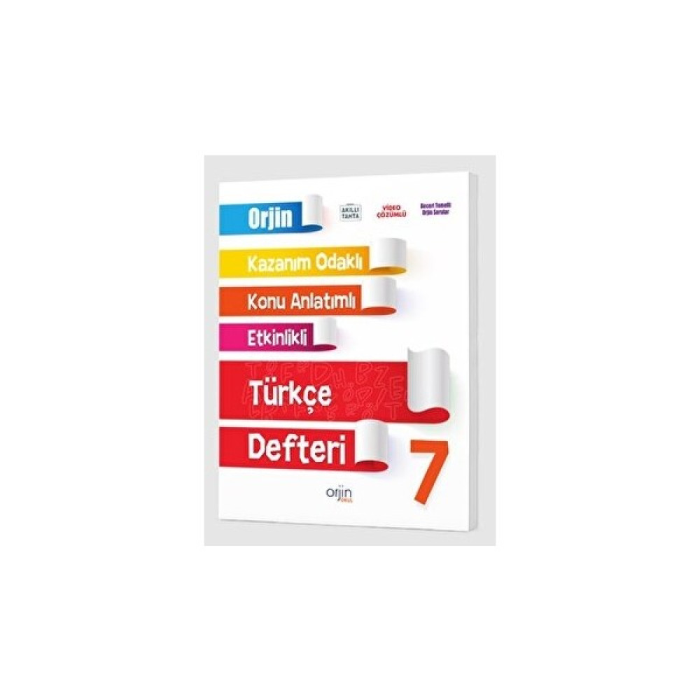 Kişisel Yayınlar Orjin 7. Sınıf Türkçe Akıllı Defter Tüm Dersler Fiyatı