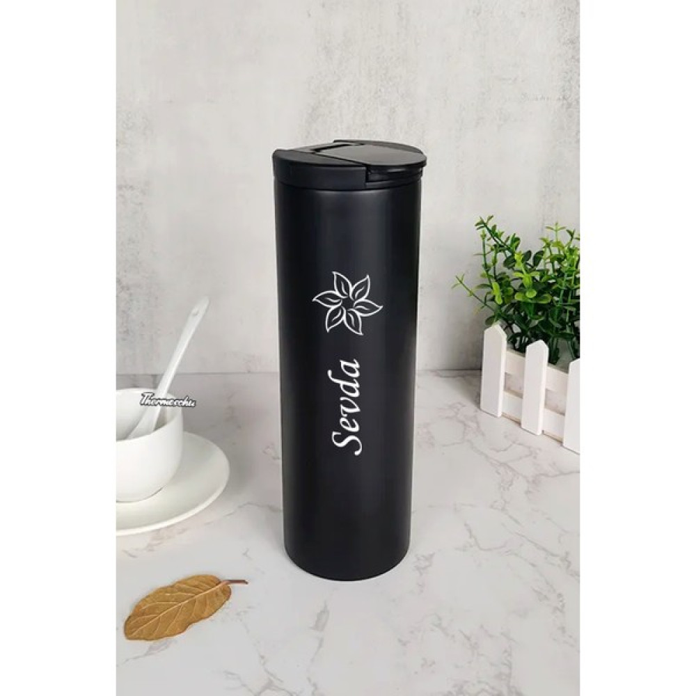 Kişiye Özel Isimli 500 ml Paslanmaz Çelik Bardaklı Termos, Çay Kahve Termos, Seyahat Araç Termos Kamp Mutfağı Fiyatı
