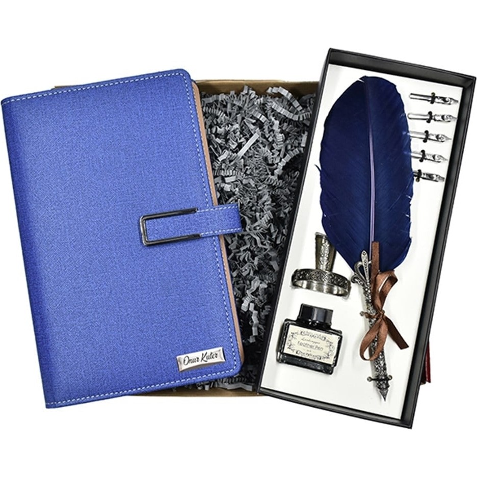 Kişiye Özel Lüx Organizerli Defter ve Divit Kalem Kutulu Set - Renk Seçenekli - Turkuaz - Mavi Defter & Kağıt Ürünleri Fiyatı