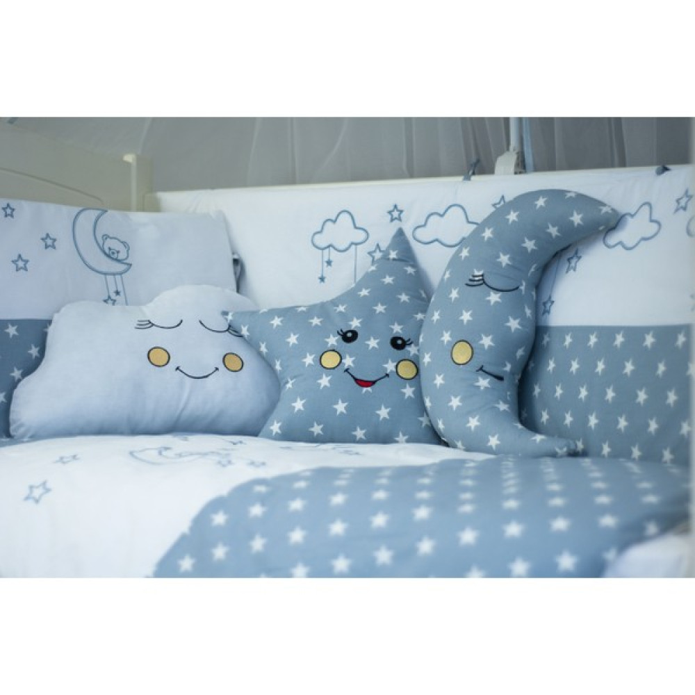 Kista Baby Bebek Uyku Seti Nevresim Takımı 80x130 Cloudy Mavi - 80 x 130 cm Bebek Uyku Seti Fiyatı
