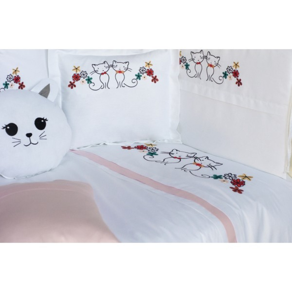 Kista Baby Kitty Bebek Uyku Seti - 60 x 120 cm - Pembe Bebek Uyku Seti Fiyatı