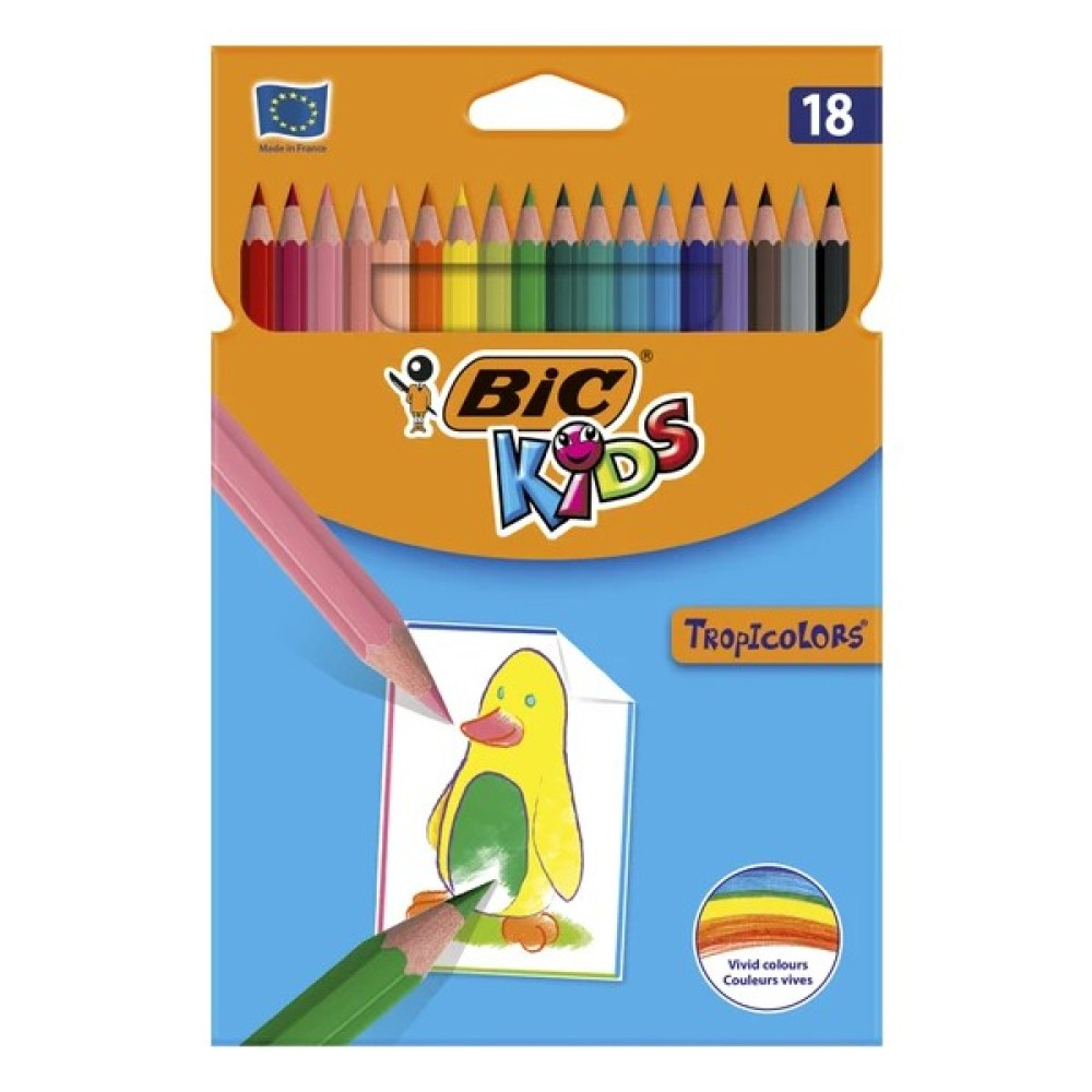 Kitap Dükkanı Bic Kids Tropicolors Kuru Boya Kalemi 18 Renk Oto Boyaları Fiyatı