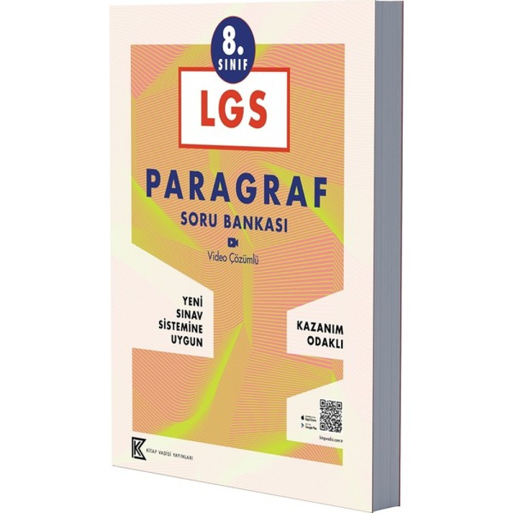 Kitap Vadisi Yayınları 8. Sınıf LGS Paragraf Soru Bankası Ders Sınav Kitapları Fiyatı