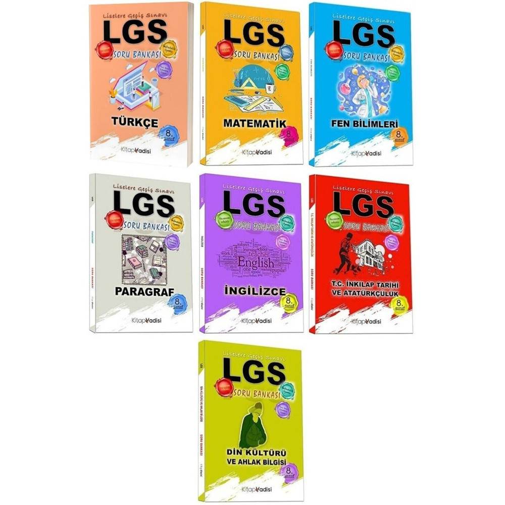 Kitap Vadisi Yayınları Süper Fiyat Kitap Vadisi 8. Sınıf Lgs Tüm Dersler Soru Bankası 7 Li Set Ders Sınav Kitapları Fiyatı