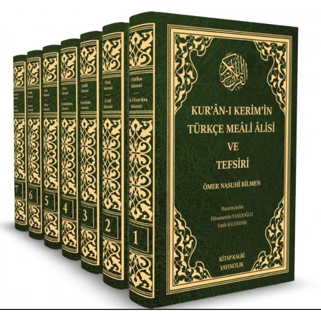 Kitapkalbi Yayıncılık Kuranı Kerim Türkçe Meali Alisi ve Tefsiri - Ömer Nasuhi Bilmen, Ciltli, 4100 Sayfa, 2023 Yayın Tarihli Din Kitapları Fiyatı