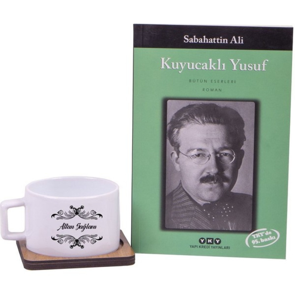 Kitaplı Hediye Kişiye Özel Kuyucaklı Yusuf Kitap - Kahve Fincanı Hediye Seti / Doğum Günü Hediyesi - Tek Ebat Altın, Takı & Aksesuar Fiyatı