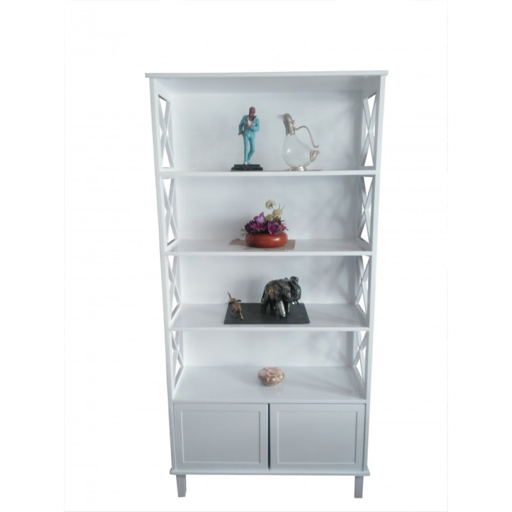 Kitaplık 13845 Çapraz Yan Model Kayın Mdf Alt Kapak Raf Parlak Beyaz Lake El Yapı Kitaplık Fiyatı