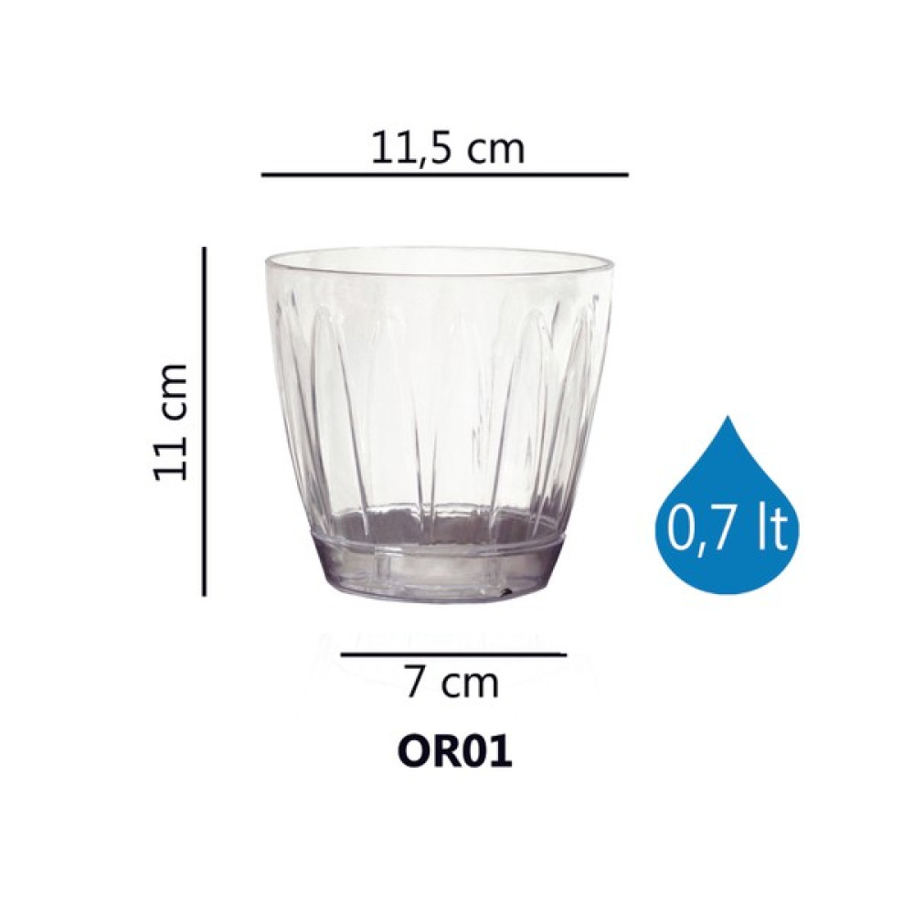 Kıtay Group Orkide Saksı 0.7 Lt 11.5 x 11 - Şeffaf Saksı ve Aksesuarları Fiyatı